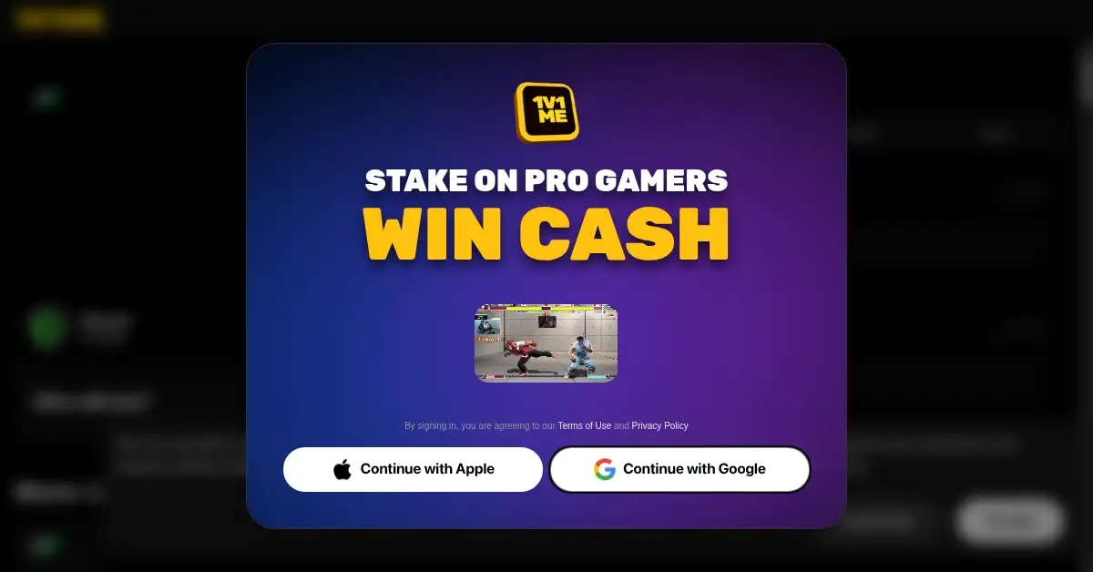 A picture of the homepage of 1v1me.com