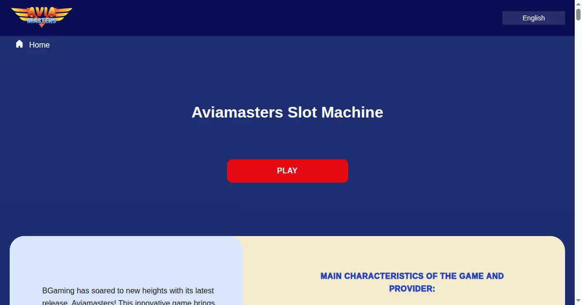 A picture of the homepage of aviamasters.com
