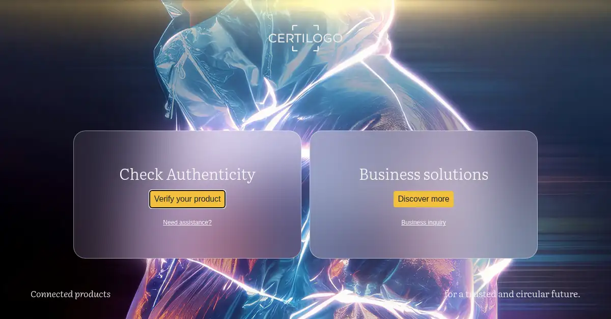 A picture of the homepage of certilogo.com