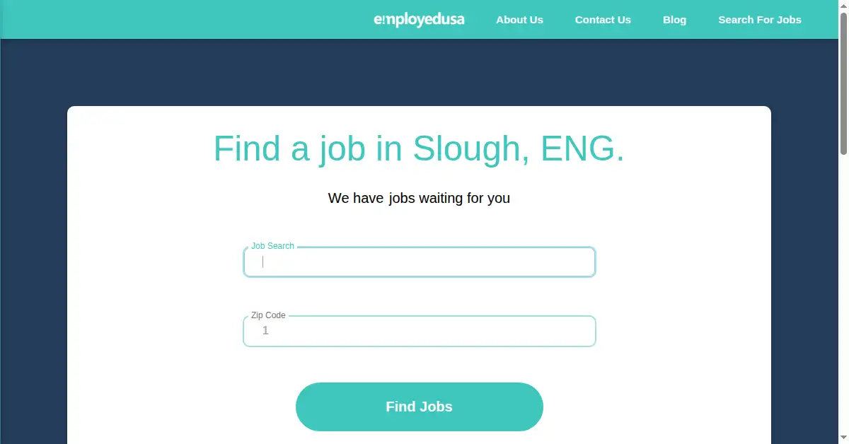 A picture of the homepage of employedusa.com