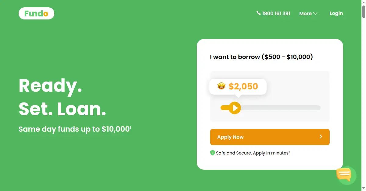 A picture of the homepage of fundo.com.au