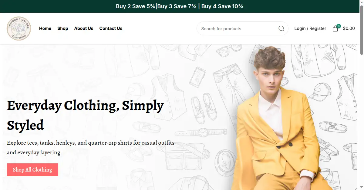 A picture of the homepage of galorezcollection.com