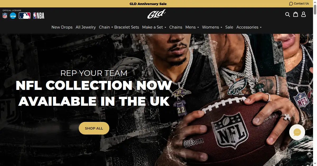 A picture of the homepage of gld.com