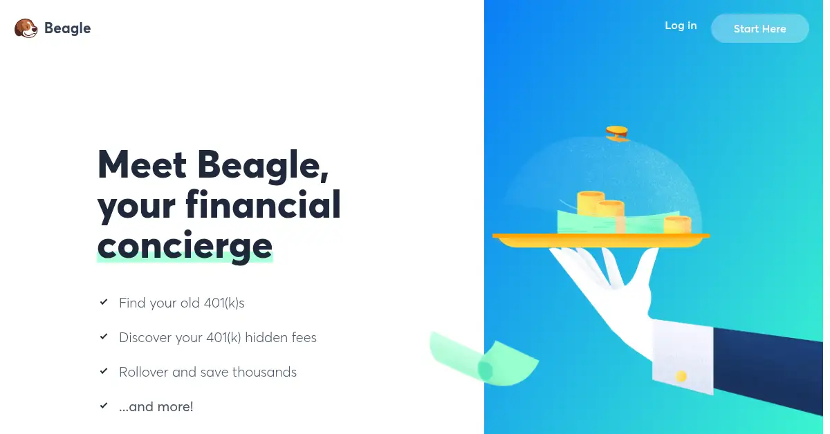 A picture of the homepage of meetbeagle.com