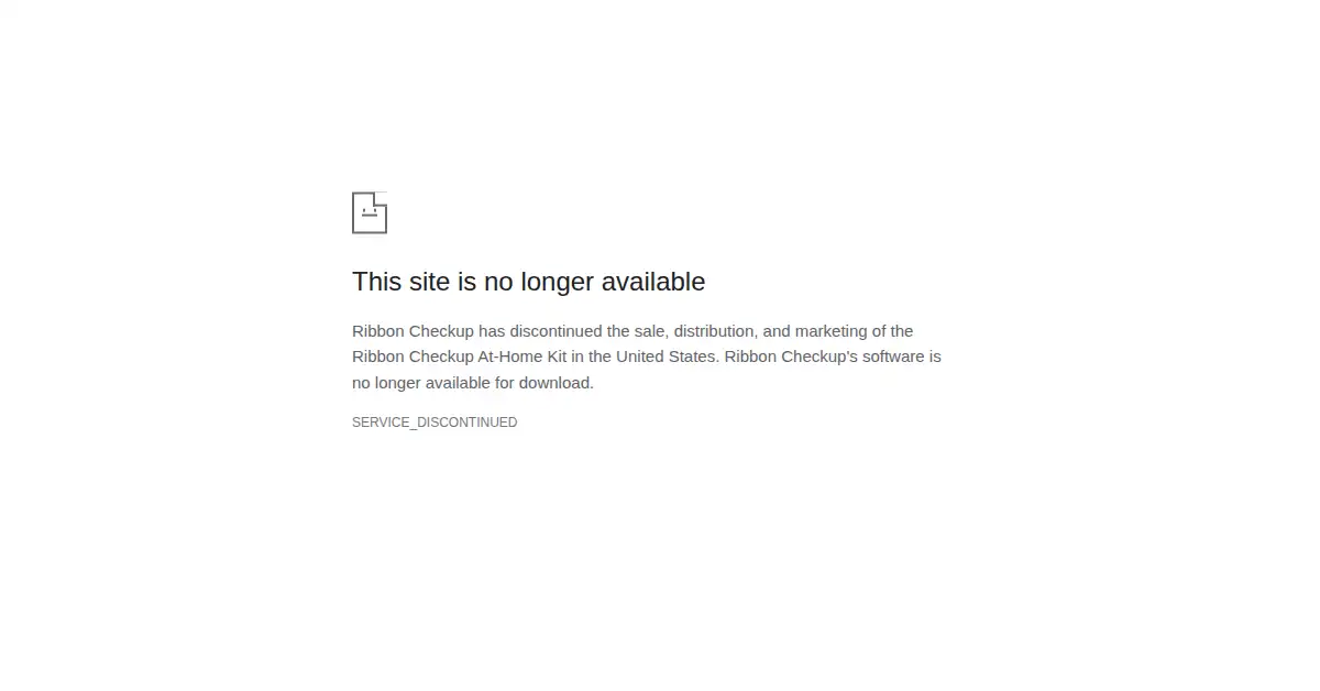 A picture of the homepage of ribboncheckup.com