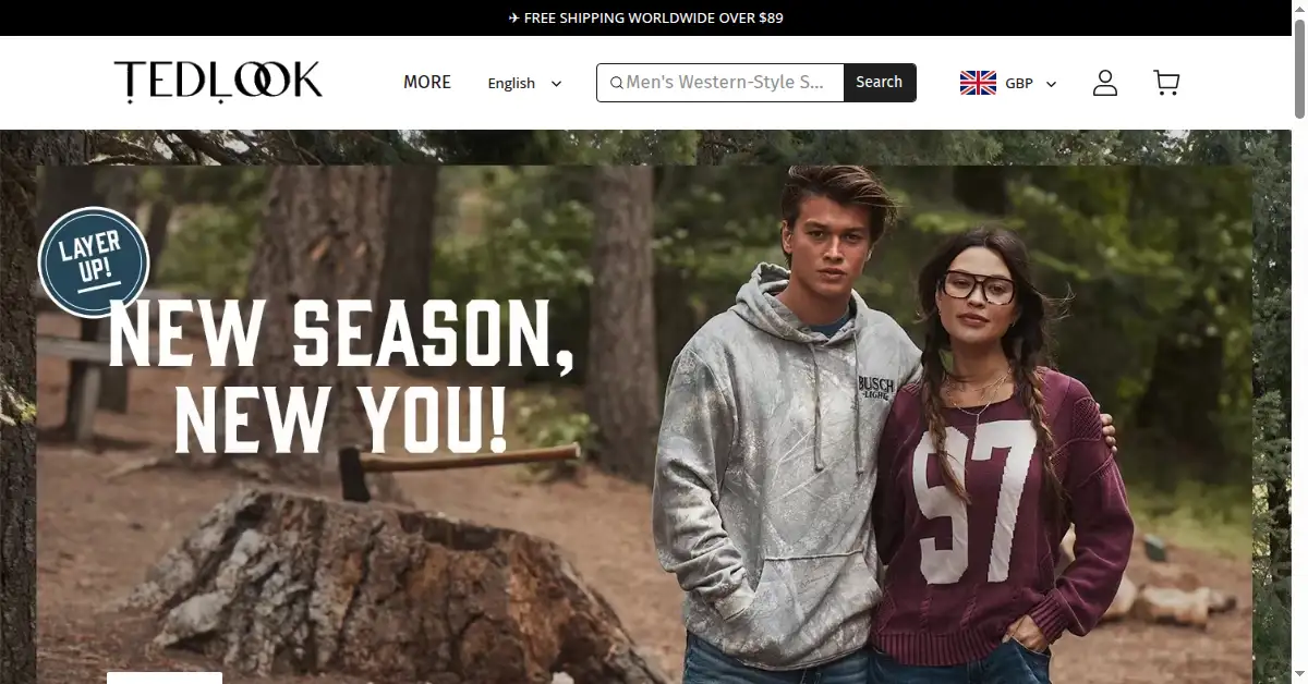 A picture of the homepage of tedlook.com