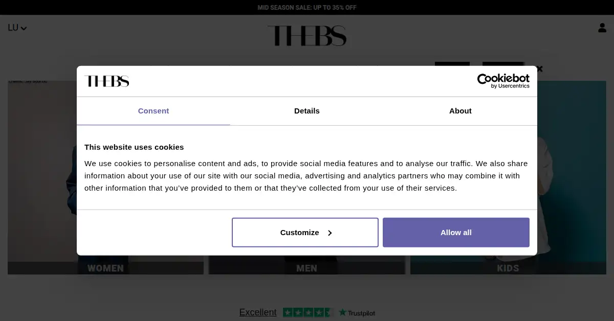 A picture of the homepage of thebs.com