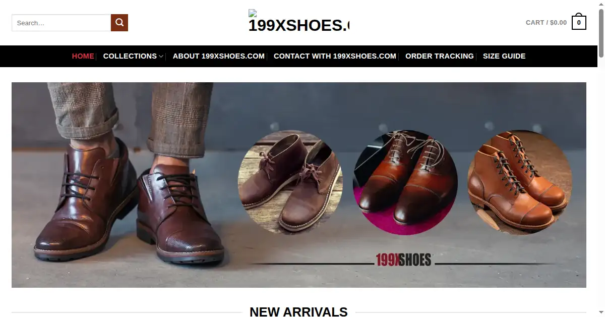 199xshoes.com as the Internet Archive first saved it, 12 Jul 2025