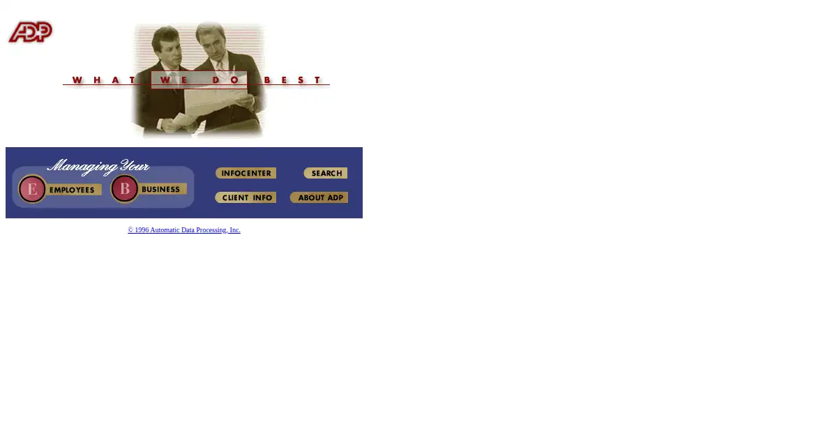 adp.com as the Internet Archive first saved it, 26 Dec 1996