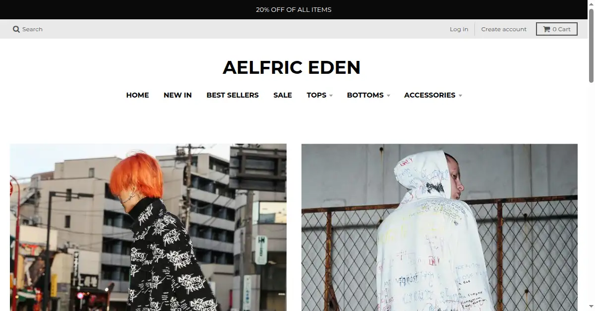 aelfriceden.com as the Internet Archive first saved it, 25 Aug 2018