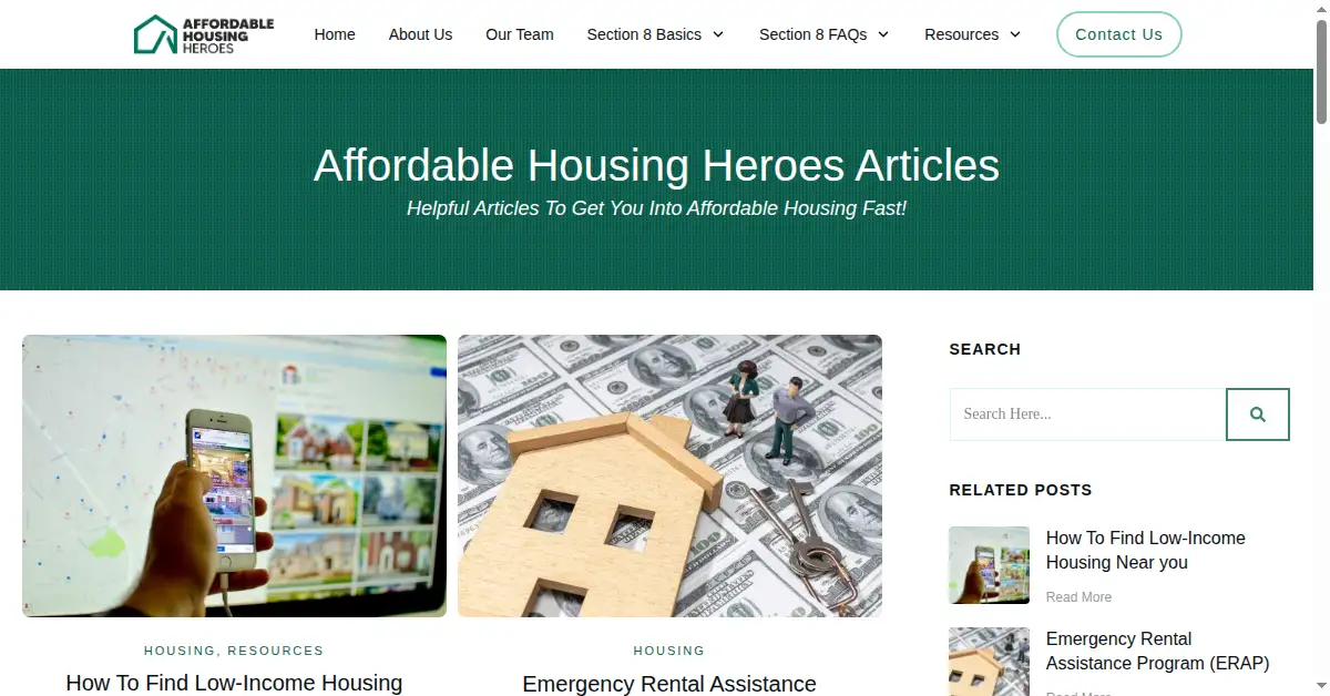 affordablehousingheroes.com as the Internet Archive first saved it, 5 Dec 2021