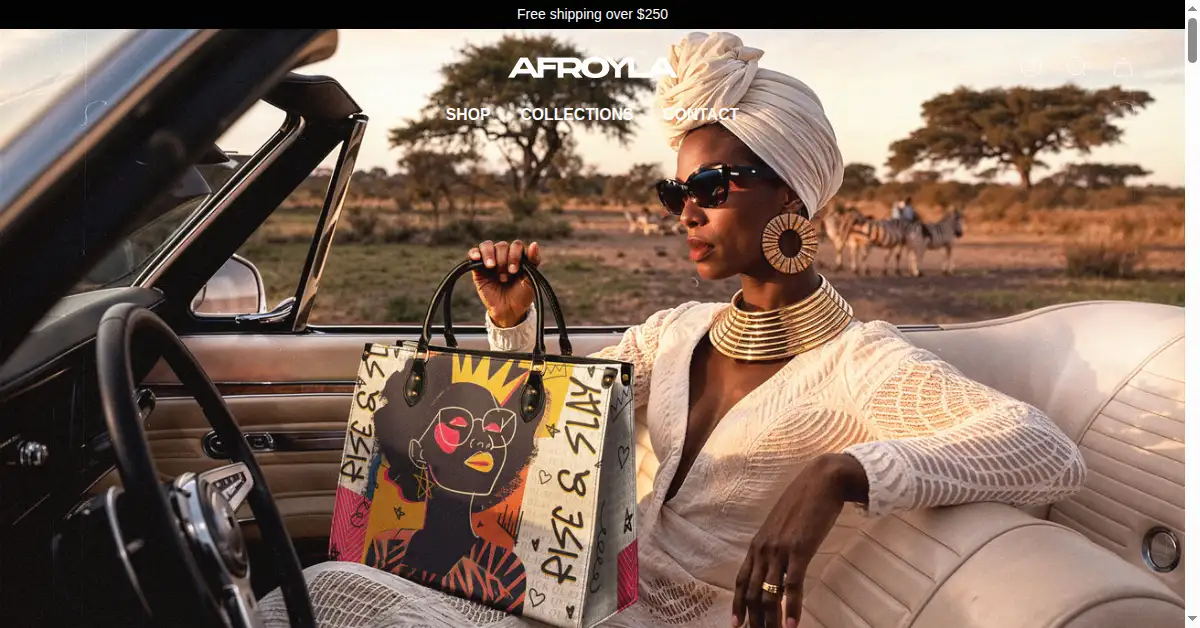 afroyla.com as the Internet Archive first saved it, 20 Feb 2025