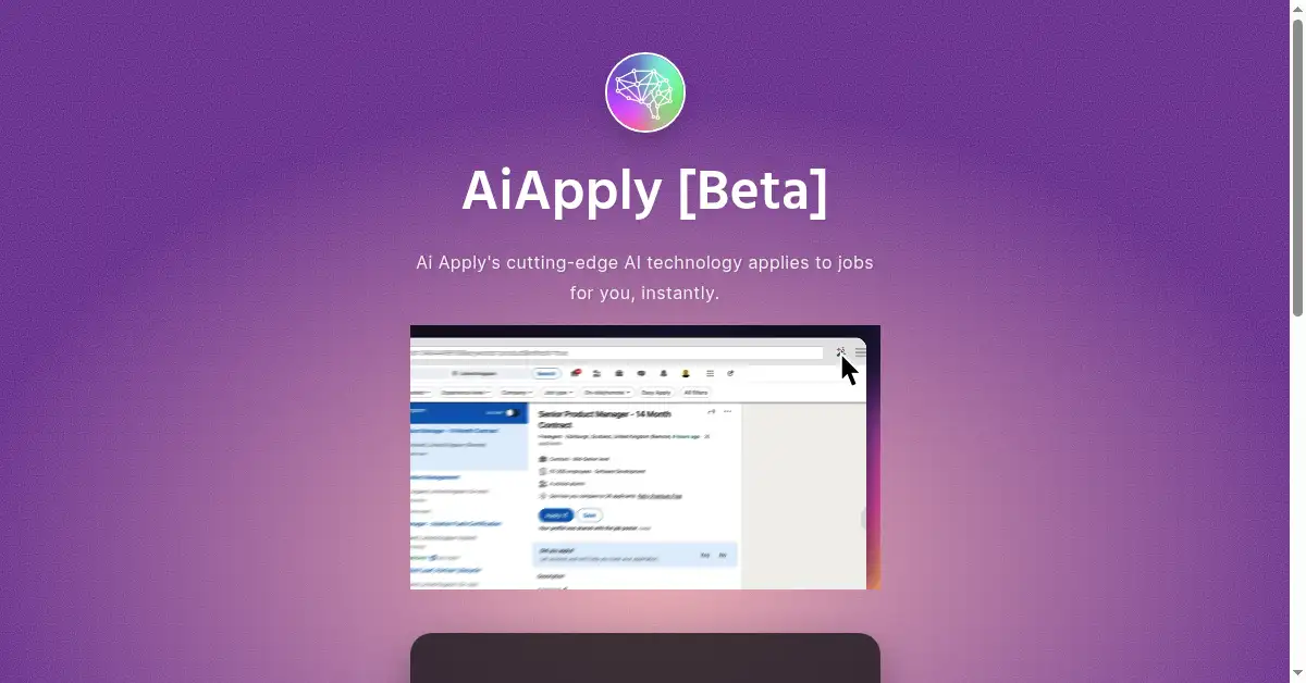 aiapply.co as the Internet Archive first saved it, 11 Mar 2023