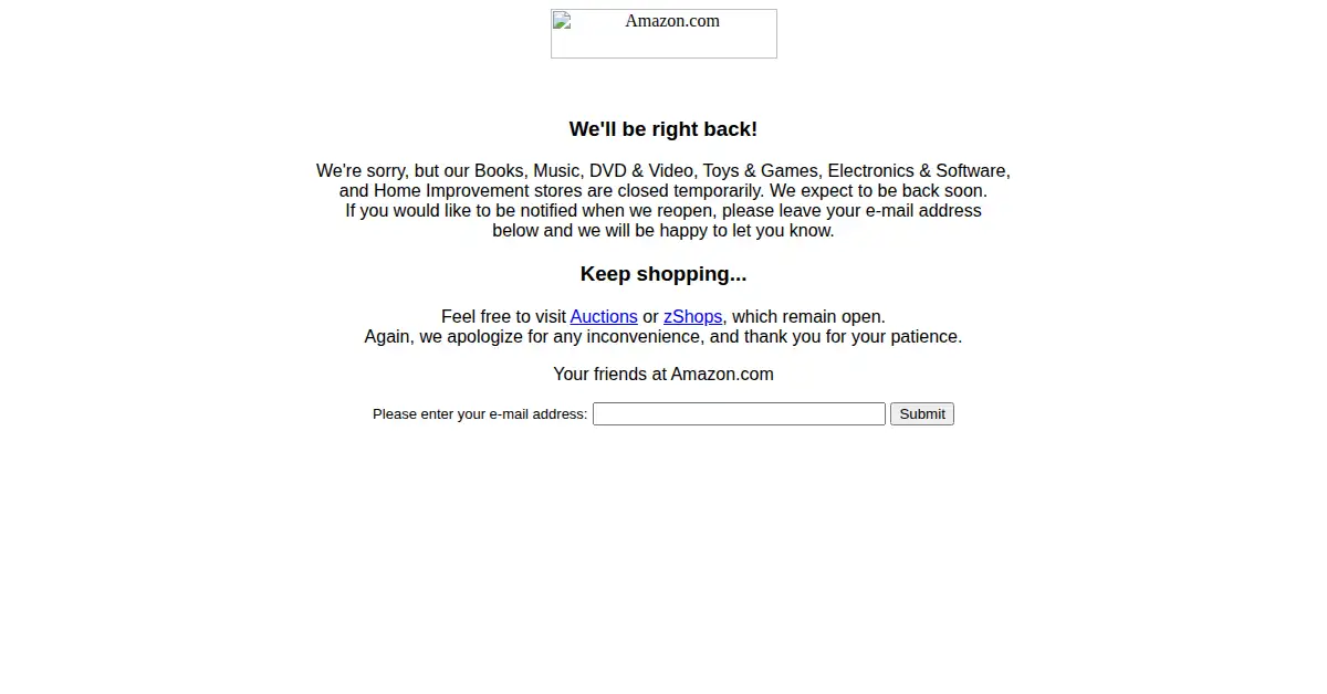 amazon.ca as the Internet Archive first saved it, 18 Oct 2000
