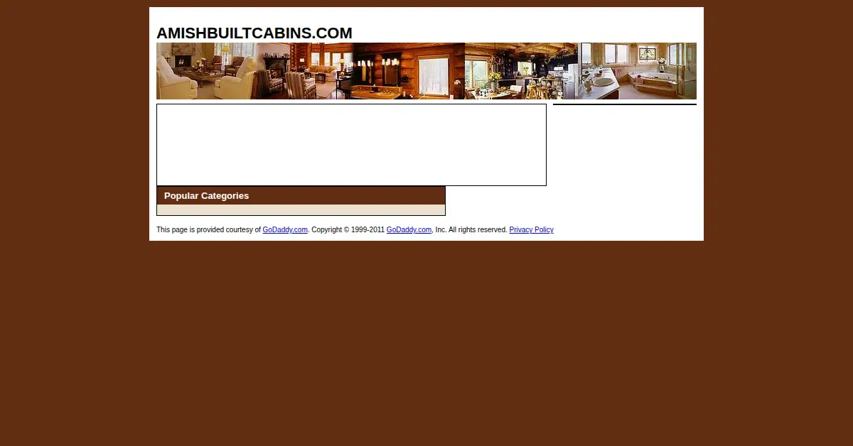 amishbuiltcabins.com as the Internet Archive first saved it, 8 Feb 2011