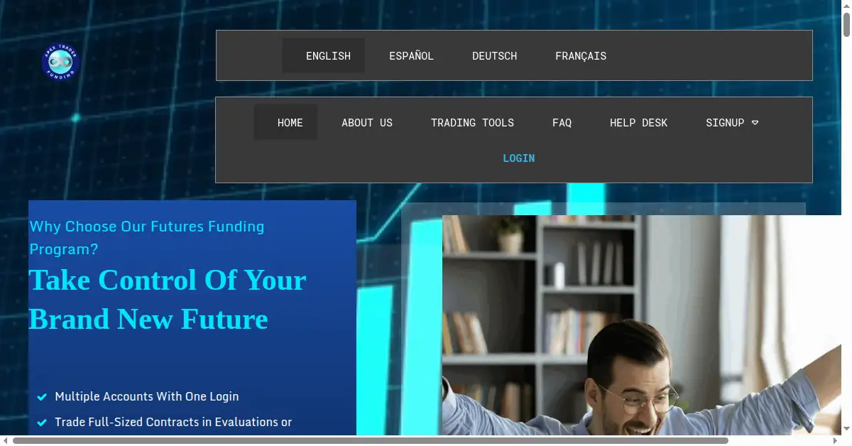 apextraderfunding.com as the Internet Archive first saved it, 16 Sep 2021