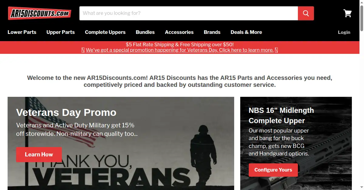 ar15discounts.com as the Internet Archive first saved it, 7 Nov 2017