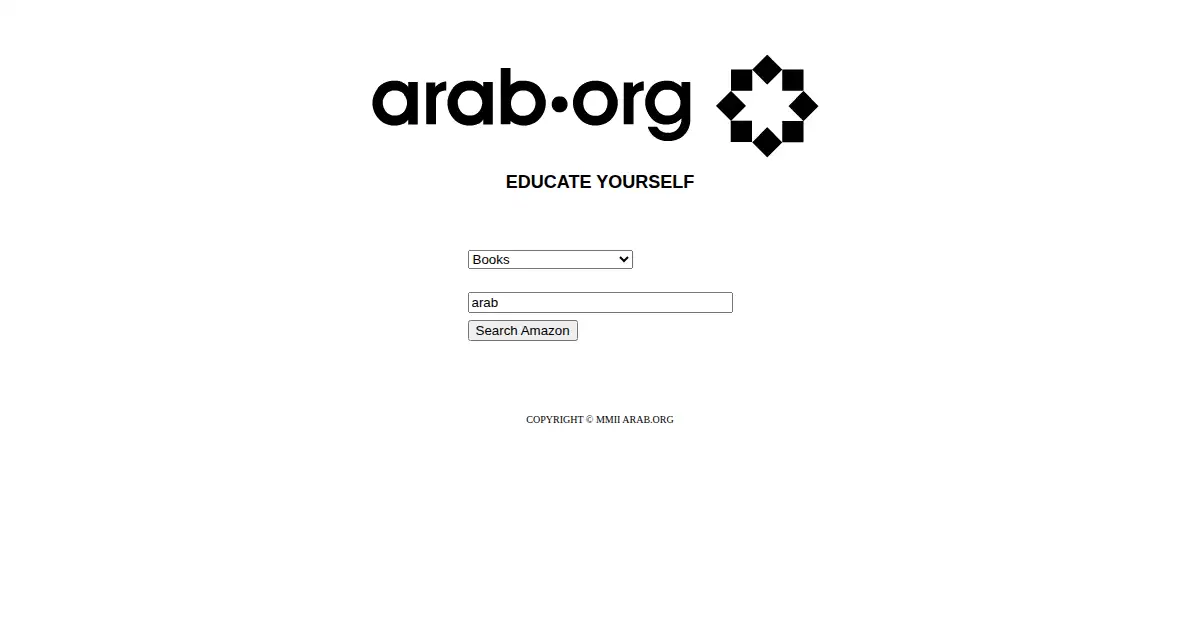 arab.org as the Internet Archive first saved it, 20 Jul 2002