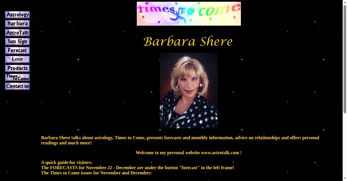astrotalk.com as the Internet Archive first saved it, 27 Nov 1999