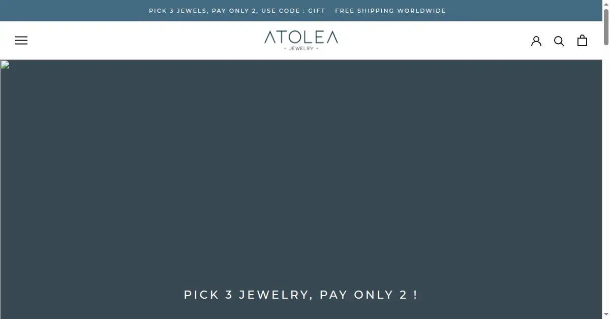 atoleajewelry.com as the Internet Archive first saved it, 3 Nov 2020