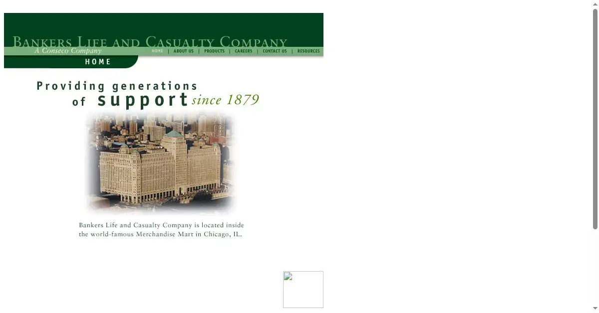 bankerslife.com as the Internet Archive first saved it, 18 Dec 2000