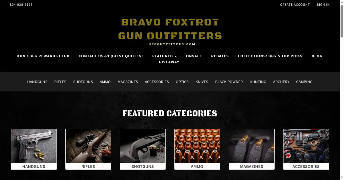 bfgoutfitters.com as the Internet Archive first saved it, 25 Nov 2022