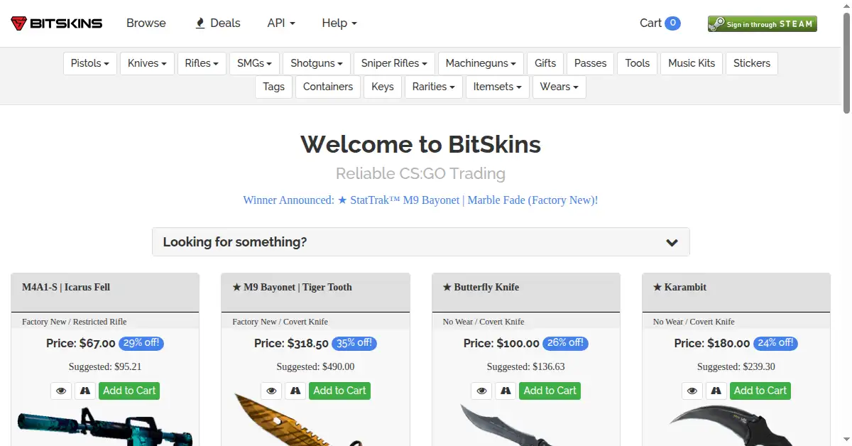 bitskins.com as the Internet Archive first saved it, 20 Nov 2015