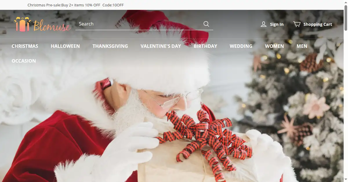 blomuse.com as the Internet Archive first saved it, 20 Dec 2022