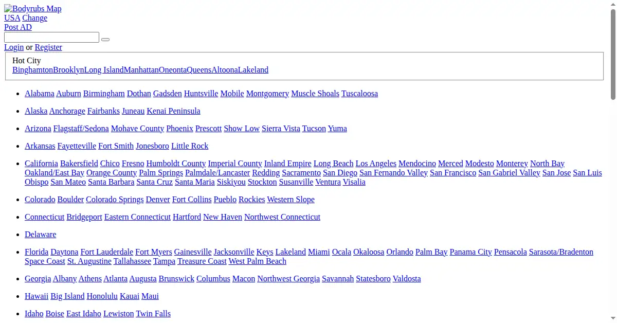 bodyrubsmap.com as the Internet Archive first saved it, 9 May 2018