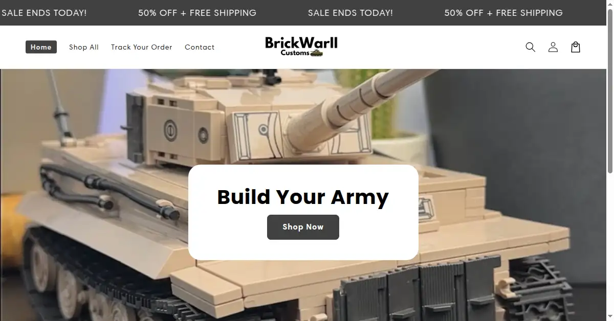 brickwar2.com as the Internet Archive first saved it, 13 Mar 2025