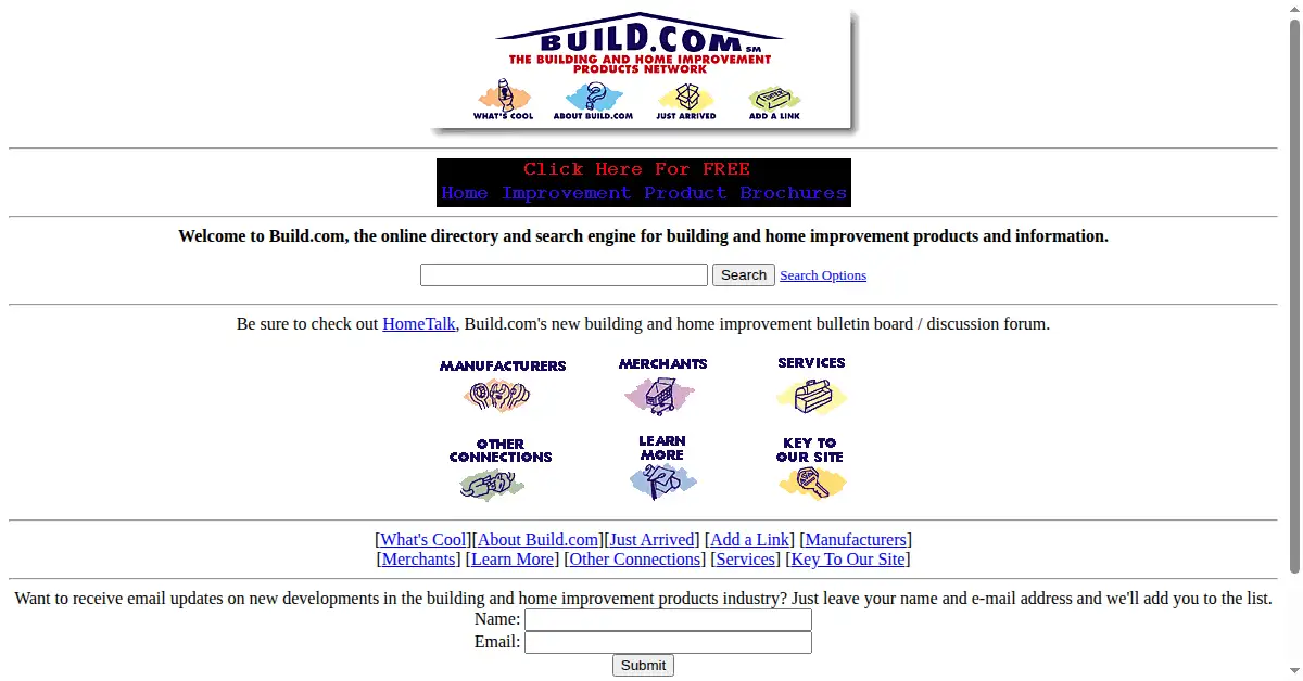 build.com as the Internet Archive first saved it, 19 Oct 1996