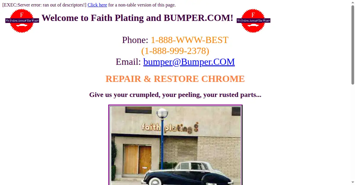 bumper.com as the Internet Archive first saved it, 30 Dec 1996