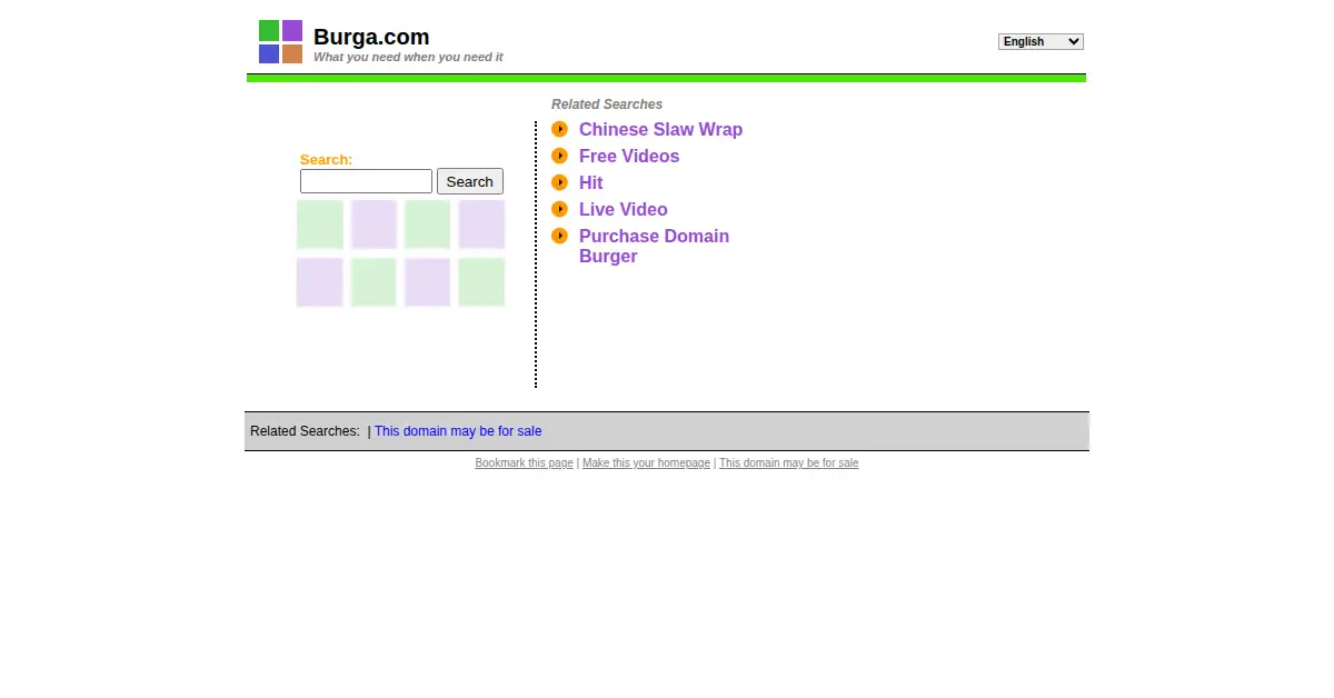 burga.com as the Internet Archive first saved it, 30 Jun 2008