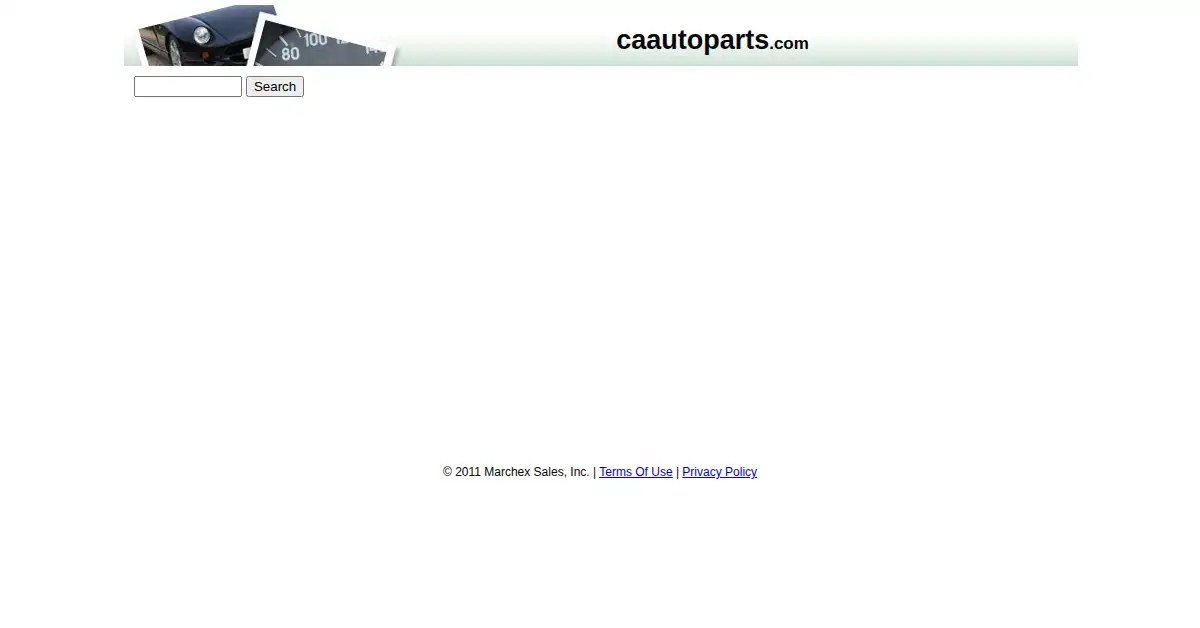caautoparts.com as the Internet Archive first saved it, 28 Jan 2011