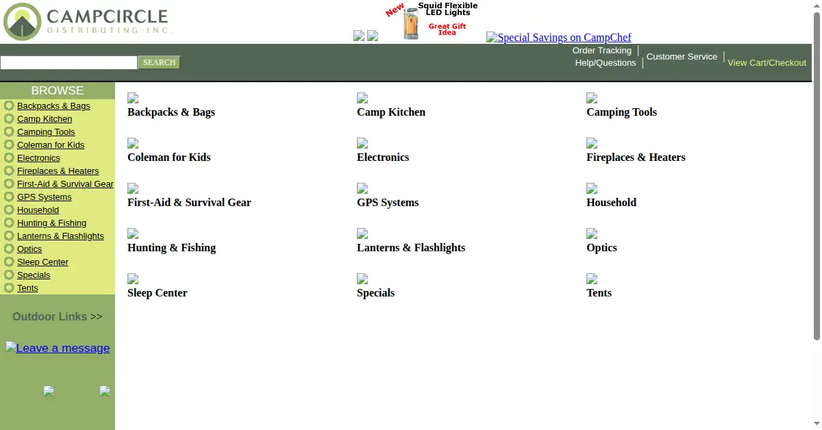 campsaver.com as the Internet Archive first saved it, 26 Jan 2004
