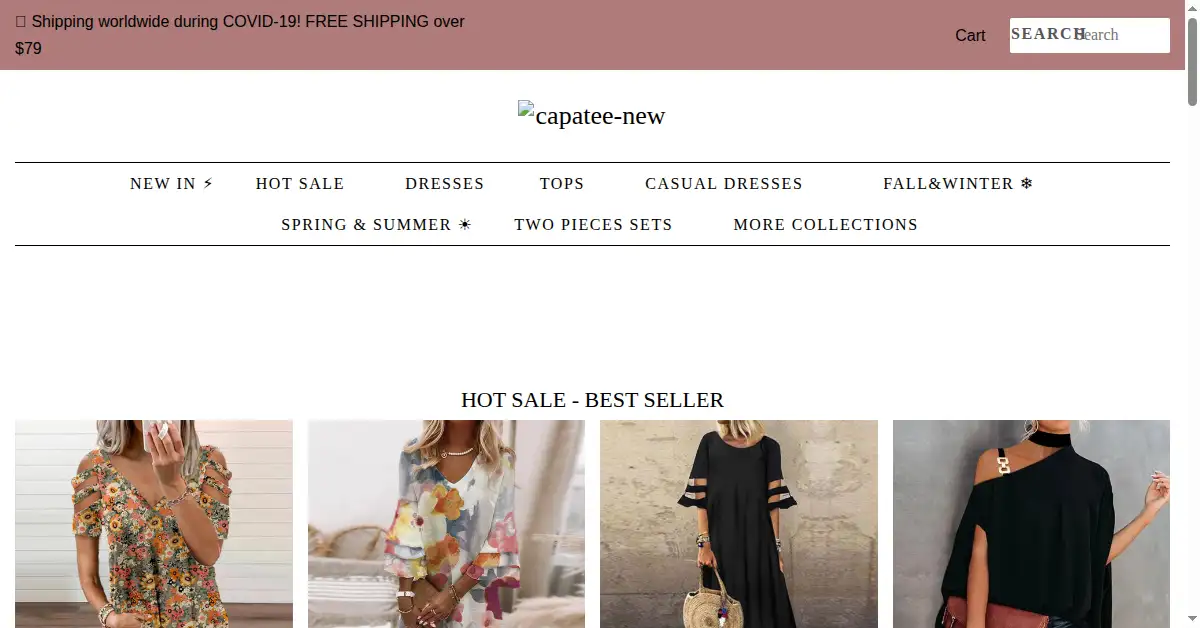 capatee.com as the Internet Archive first saved it, 24 Apr 2022