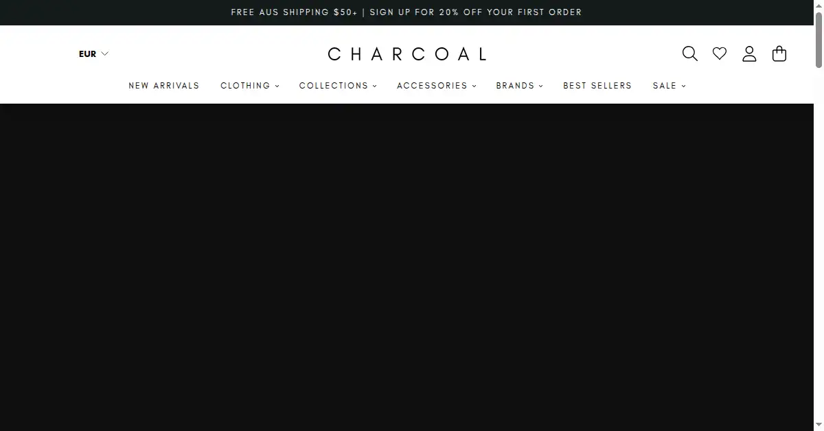 charcoalclothing.com as the Internet Archive first saved it, 30 Jun 2022