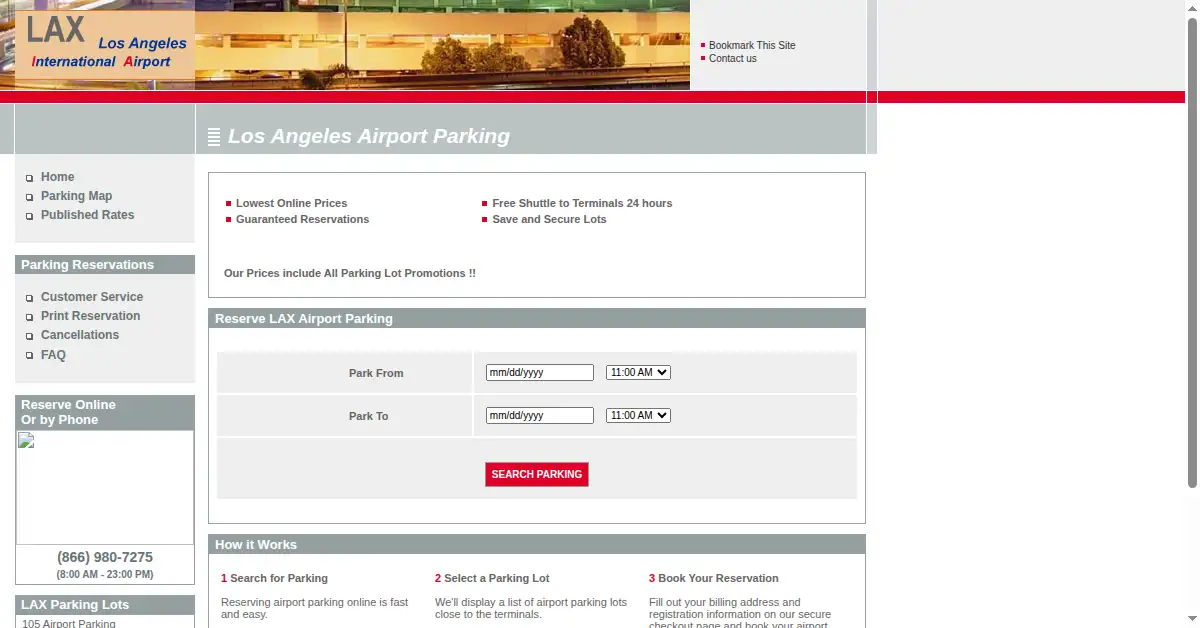 cheapairportparking.org as the Internet Archive first saved it, 11 Oct 2008