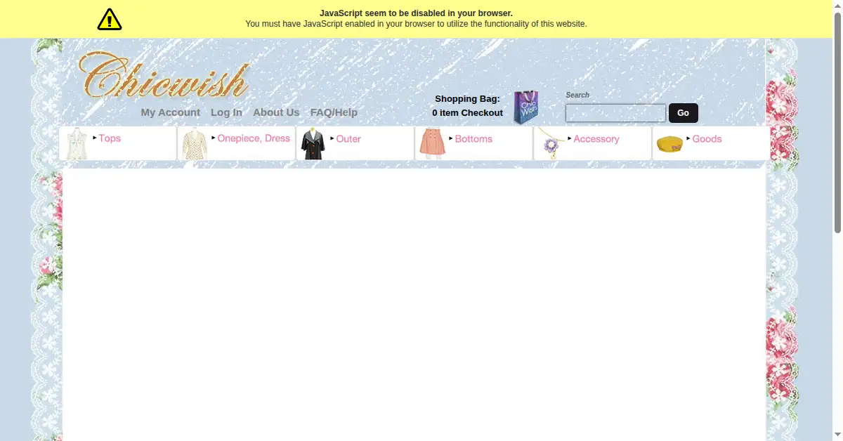 chicwish.com as the Internet Archive first saved it, 26 Mar 2011