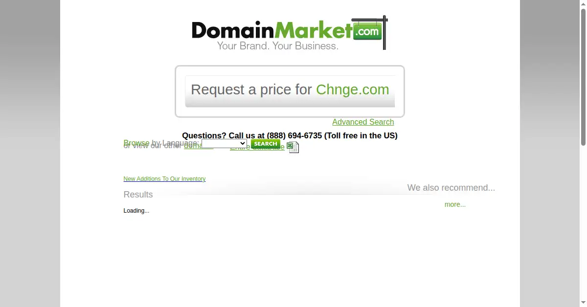 chnge.com as the Internet Archive first saved it, 2 Feb 2011