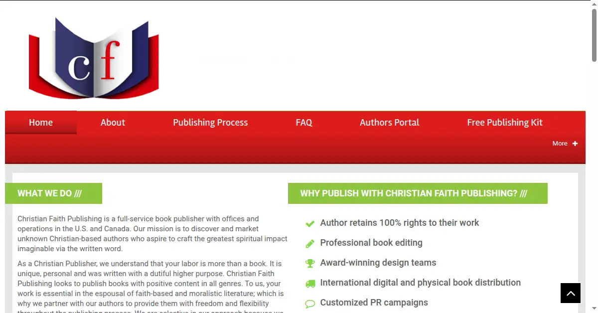 christianfaithpublishing.com as the Internet Archive first saved it, 1 Feb 2017