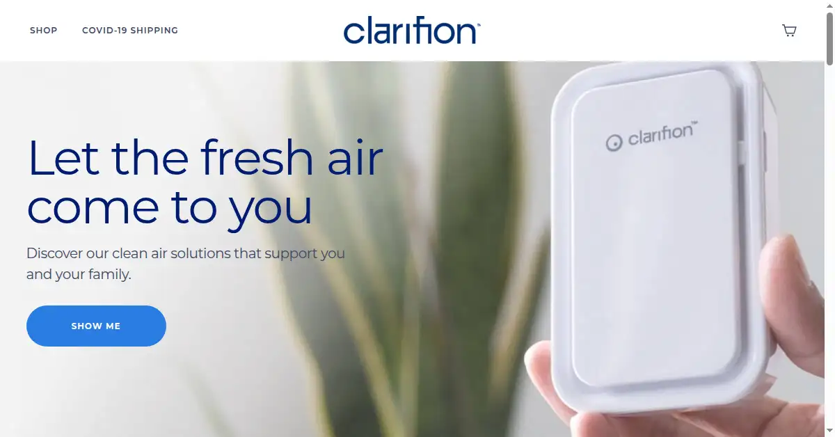 clarifion.com as the Internet Archive first saved it, 10 Nov 2020