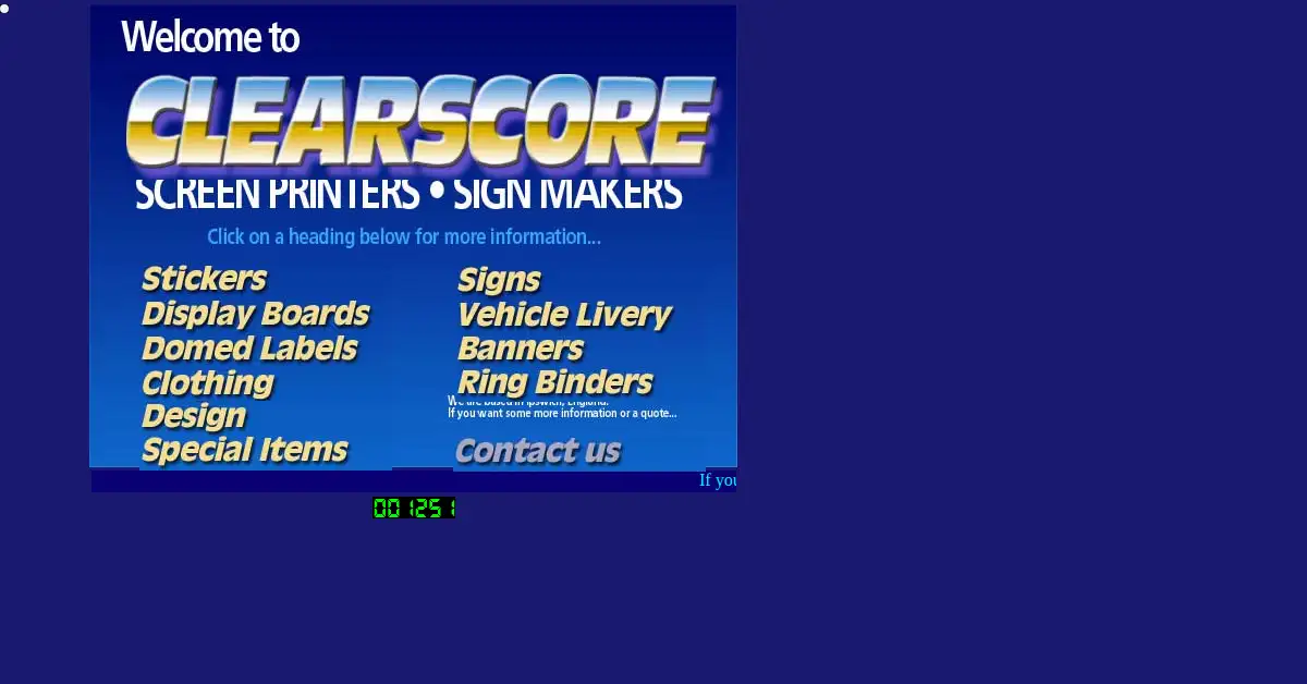 clearscore.com as the Internet Archive first saved it, 26 Jan 2005