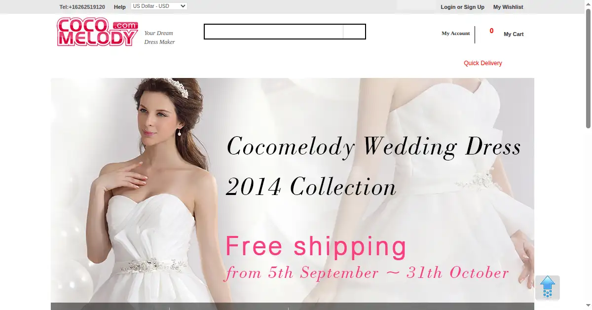 cocomelody.com as the Internet Archive first saved it, 27 Aug 2013