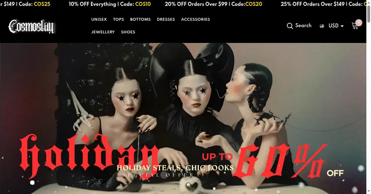 cosmoslay.com as the Internet Archive first saved it, 31 Jan 2026