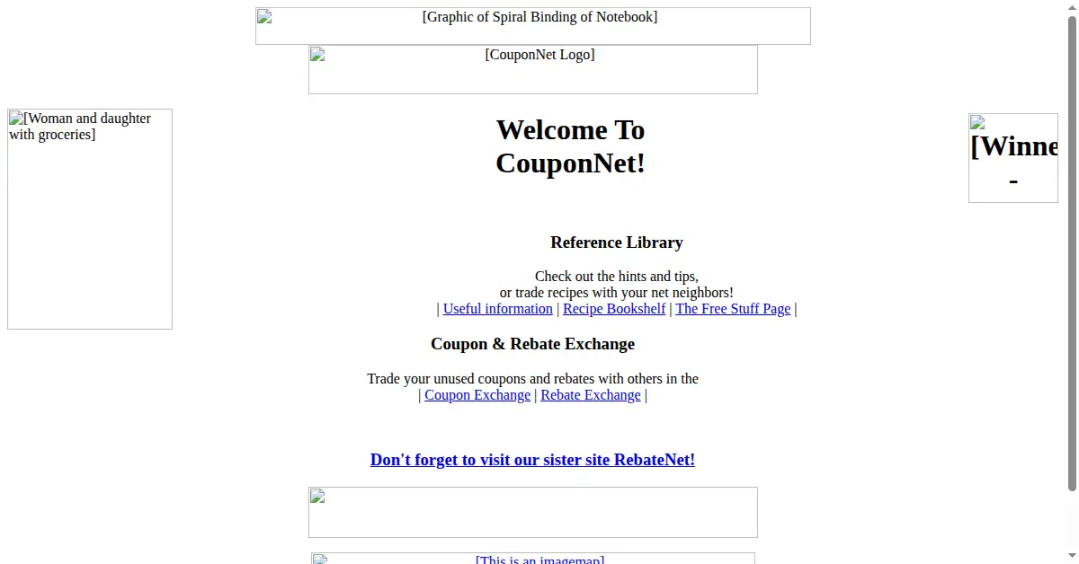 coupons.com as the Internet Archive first saved it, 23 Dec 1996