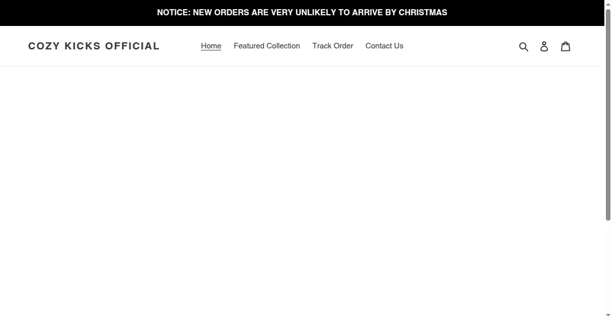 cozykicksofficial.com as the Internet Archive first saved it, 19 Dec 2021