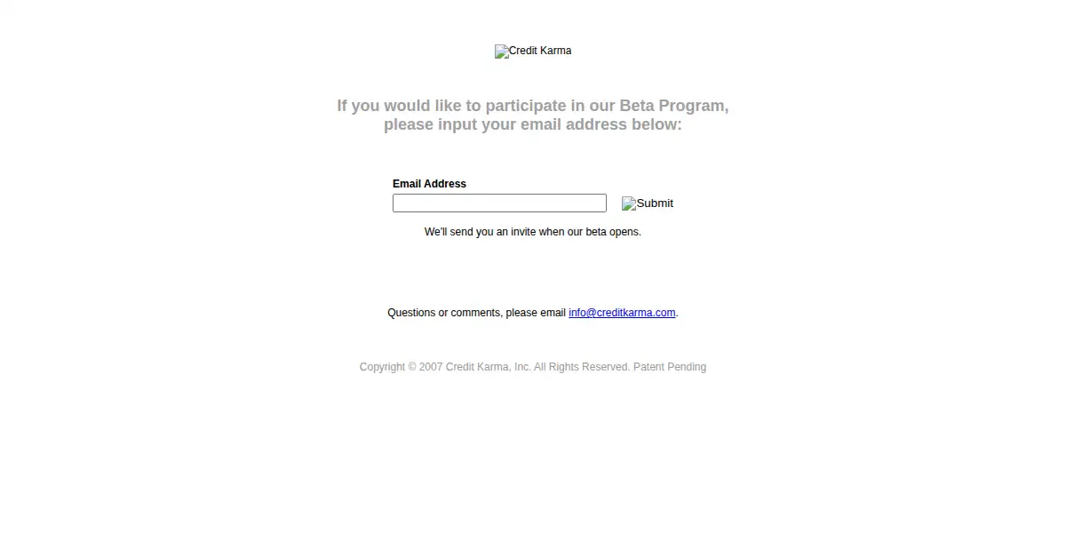 creditkarma.com as the Internet Archive first saved it, 12 Oct 2007