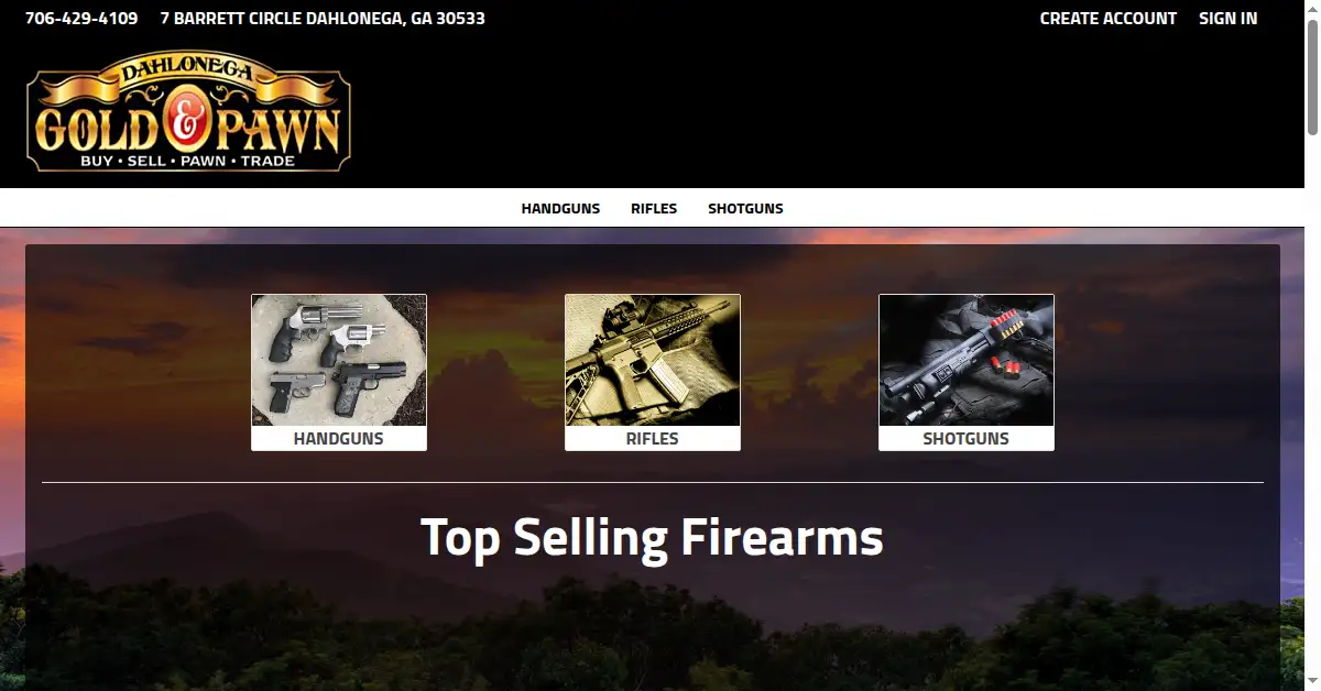 dahlonegaarmory.com as the Internet Archive first saved it, 25 Jun 2019