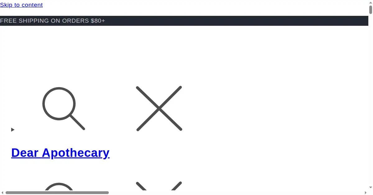 dearapothecary.com as the Internet Archive first saved it, 8 Mar 2025